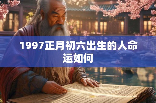 1997正月初六出生的人命运如何