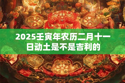 2025壬寅年农历二月十一日动土是不是吉利的