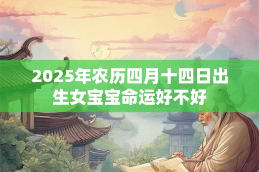 2025年农历四月十四日出生女宝宝命运好不好
