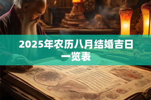 2025年农历八月结婚吉日一览表