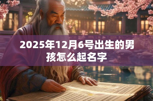 2025年12月6号出生的男孩怎么起名字