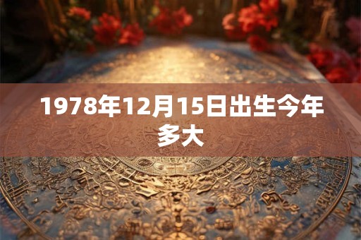 1978年12月15日出生今年多大
