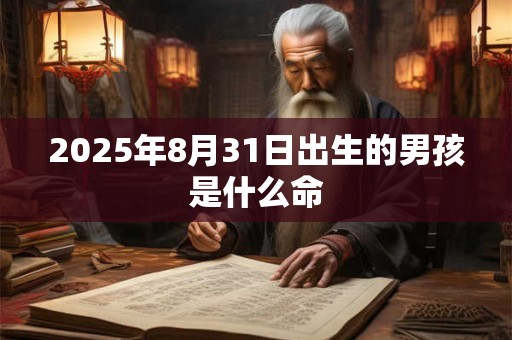 2025年8月31日出生的男孩是什么命