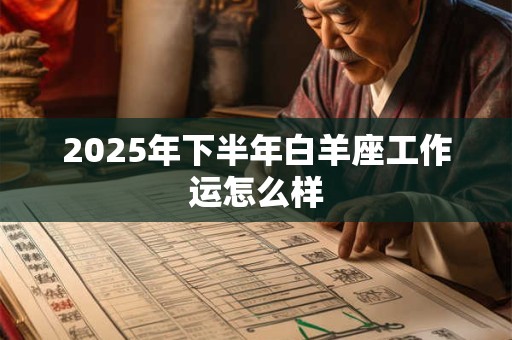2025年下半年白羊座工作运怎么样