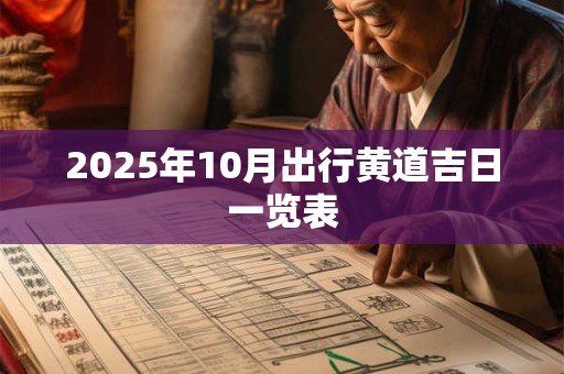 2025年10月出行黄道吉日一览表