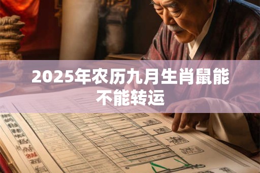 2025年农历九月生肖鼠能不能转运