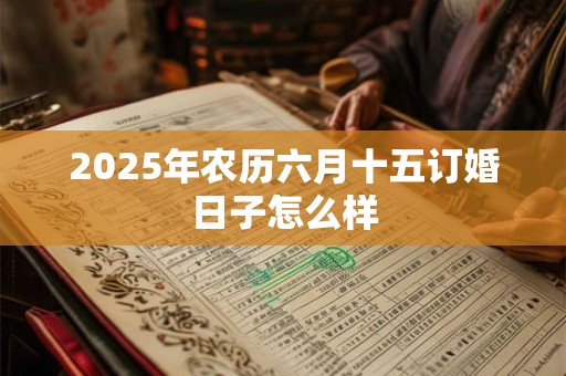 2025年农历六月十五订婚日子怎么样