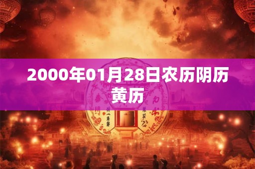2000年01月28日农历阴历黄历