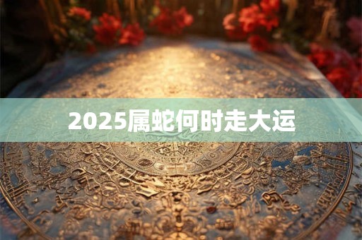 2025属蛇何时走大运