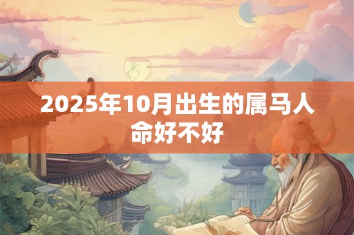 2025年10月出生的属马人命好不好