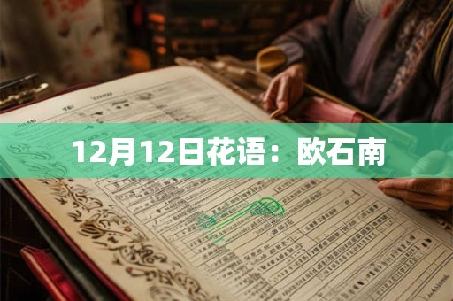 12月12日花语：欧石南