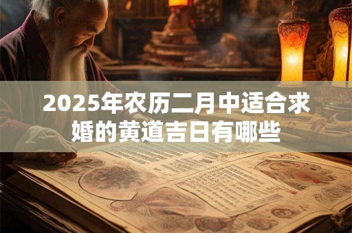 2025年农历二月中适合求婚的黄道吉日有哪些