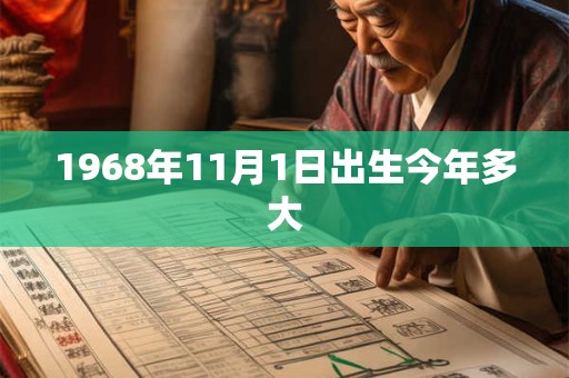 1968年11月1日出生今年多大