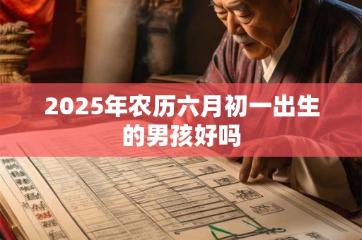 2025年农历六月初一出生的男孩好吗 2025年农历六月初一出生的男孩好吗