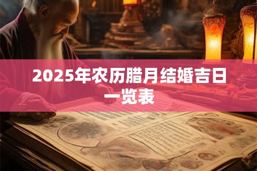 2025年农历腊月结婚吉日一览表