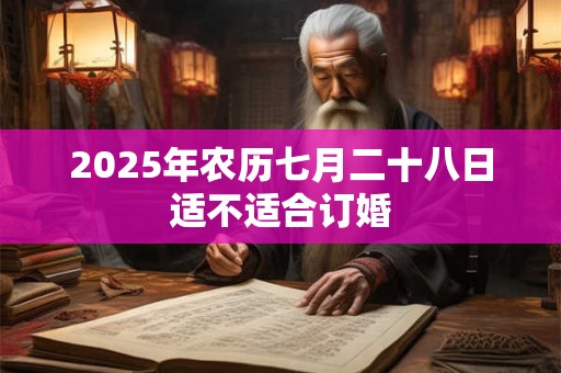 2025年农历七月二十八日适不适合订婚