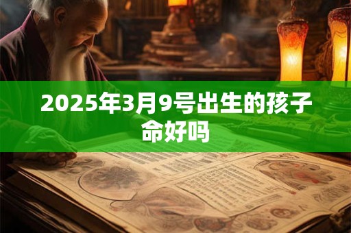 2025年3月9号出生的孩子命好吗