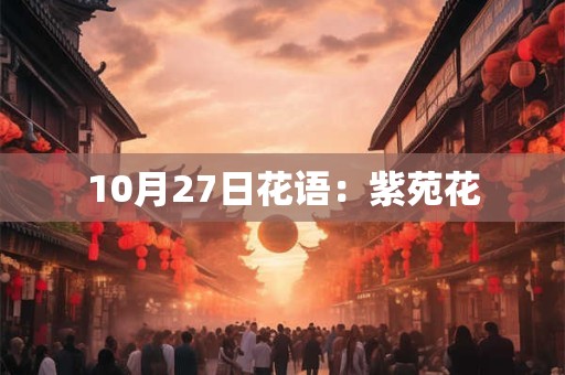 10月27日花语：紫苑花