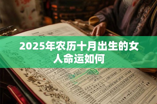 2025年农历十月出生的女人命运如何