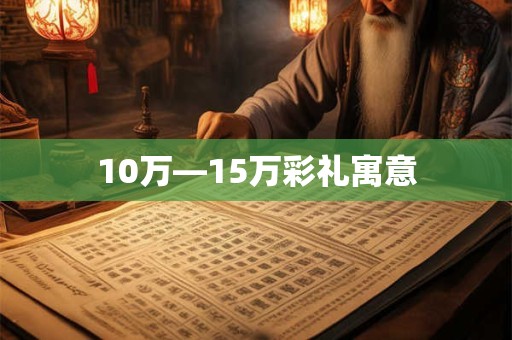 10万—15万彩礼寓意