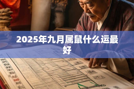 2025年九月属鼠什么运最好