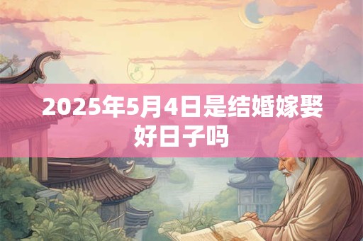 2025年5月4日是结婚嫁娶好日子吗