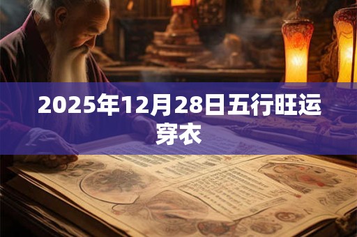 2026年12月28日五行旺运穿衣