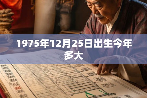 1975年12月25日出生今年多大