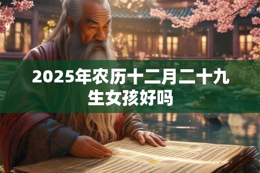 2025年农历十二月二十九生女孩好吗