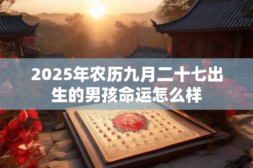 2025年农历九月二十七出生的男孩命运怎么样