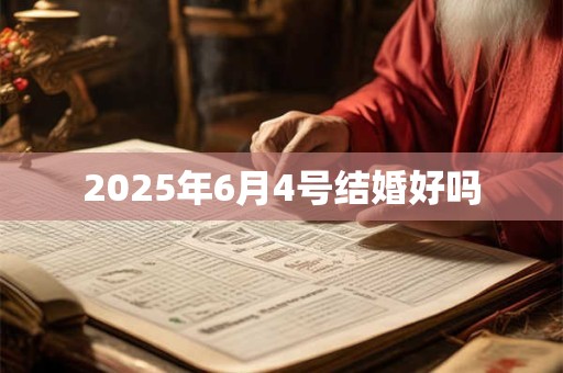 2025年6月4号结婚好吗