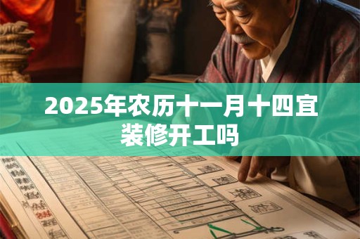 2025年农历十一月十四宜装修开工吗