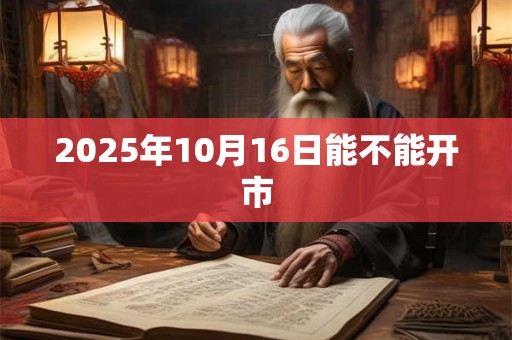 2025年10月16日能不能开市