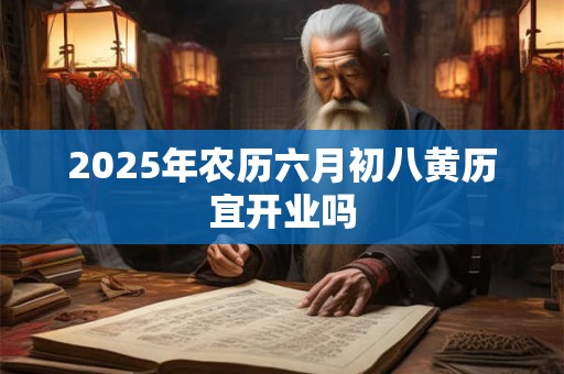 2025年农历六月初八黄历宜开业吗