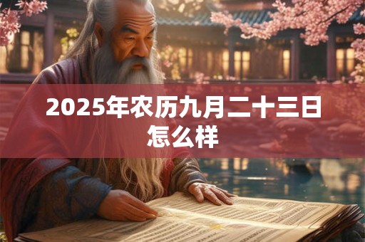 2025年农历九月二十三日怎么样