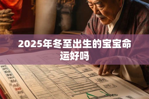 2025年冬至出生的宝宝命运好吗