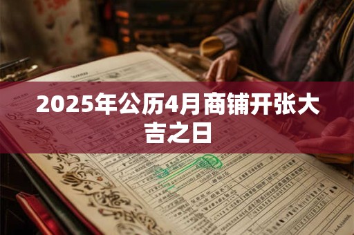 2025年公历4月商铺开张大吉之日