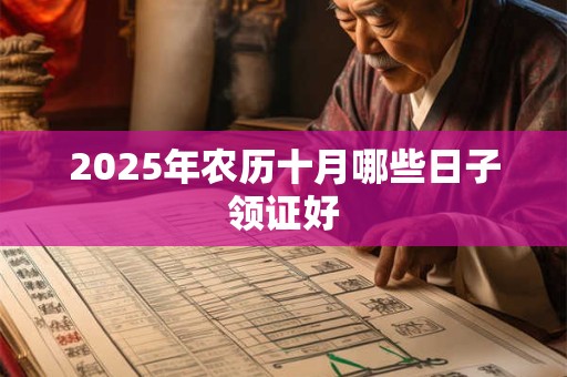 2025年农历十月哪些日子领证好