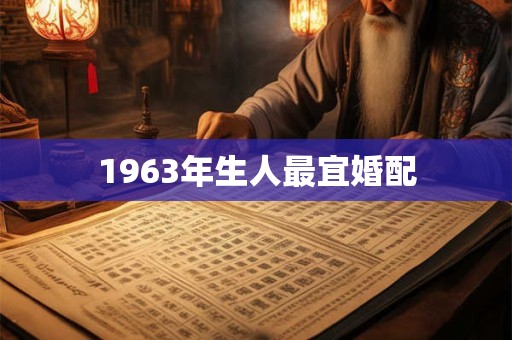 1963年生人最宜婚配