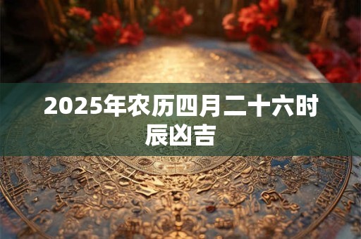 2025年农历四月二十六时辰凶吉