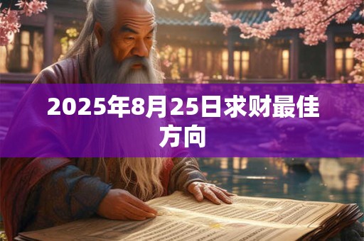 2025年8月25日求财最佳方向