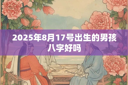 2025年8月17号出生的男孩八字好吗