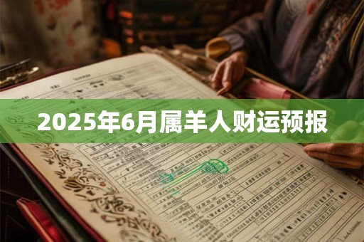 2025年6月属羊人财运预报