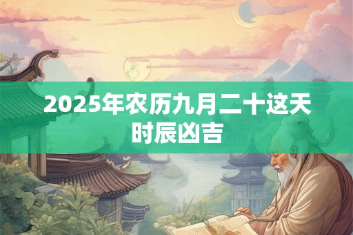 2025年农历九月二十这天时辰凶吉