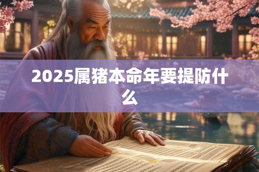 2025属猪本命年要提防什么