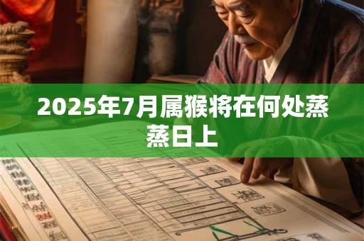2025年7月属猴将在何处蒸蒸日上