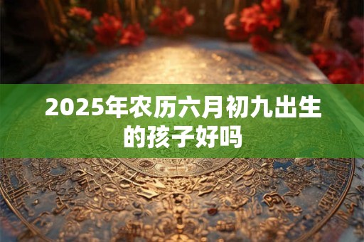 2025年农历六月初九出生的孩子好吗
