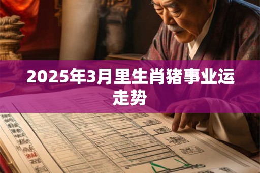 2025年3月里生肖猪事业运走势