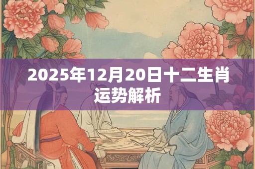 2025年12月20日十二生肖运势解析