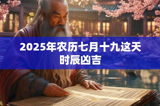 2025年农历七月十九这天时辰凶吉
